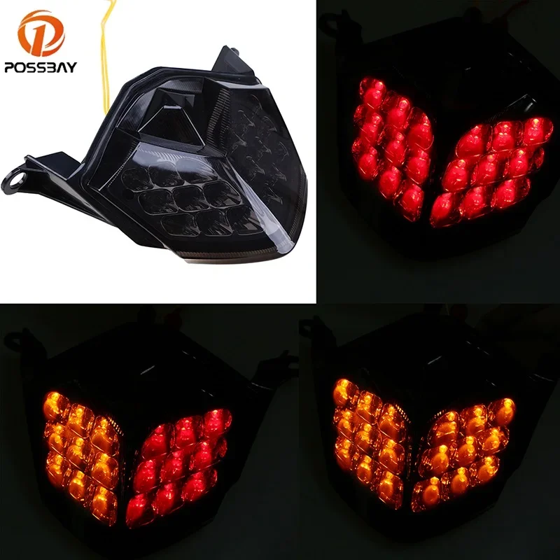 

POSSBAY Motorcycle Rear Brake LED Tail Stop Light Fit for Kawasaki Ninja ZX10R/ZX6R/Kawasaki Z1000/Z750 Light Accessories