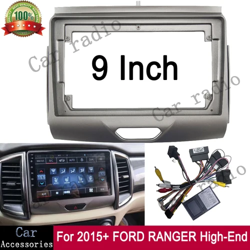 Imagen 2 del producto 9 pulgadas para 2015 + FORD RANGER marco de alta gama Radio de coche Android estéreo marco reproductor 2Din unidad principal Fascia Panel tablero cubierta