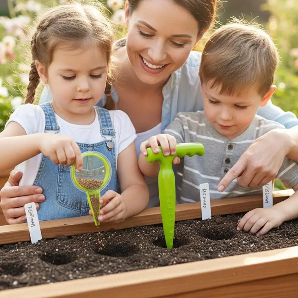 Multifunction Seed Dispenser Garden Seeding Tool Adjustable for Various Seed Sizes Plant Seeder