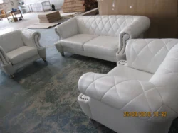 Amerykańska Chesterfield komplety wypoczynkowe włoska skóra sofy Modernos Para Sala najwyższej klasy oryginalna krowa skórzana kanapa Sofa do salonu