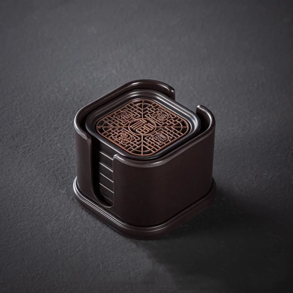 

Anti-scalding Kung Fu Tea Coaster Plastic Chinese Style Heat Insulation Mat Lightweight Elegant Tea Cup Holder Tea Party