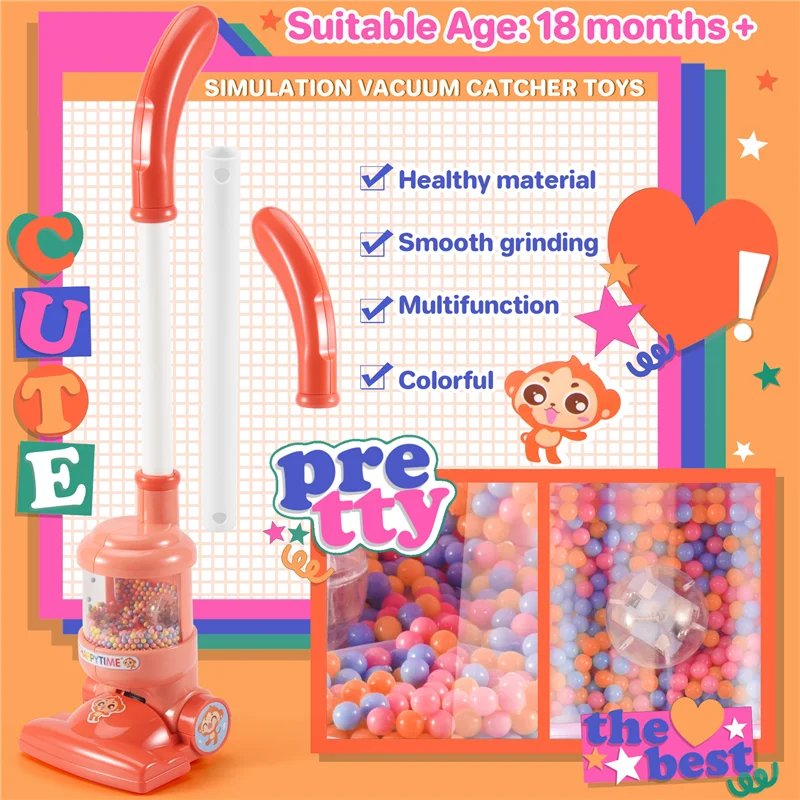 Ysun-crianças aspirador de pó elétrico simulação coletor de vácuo crianças fingir limpeza educacional mini vácuo