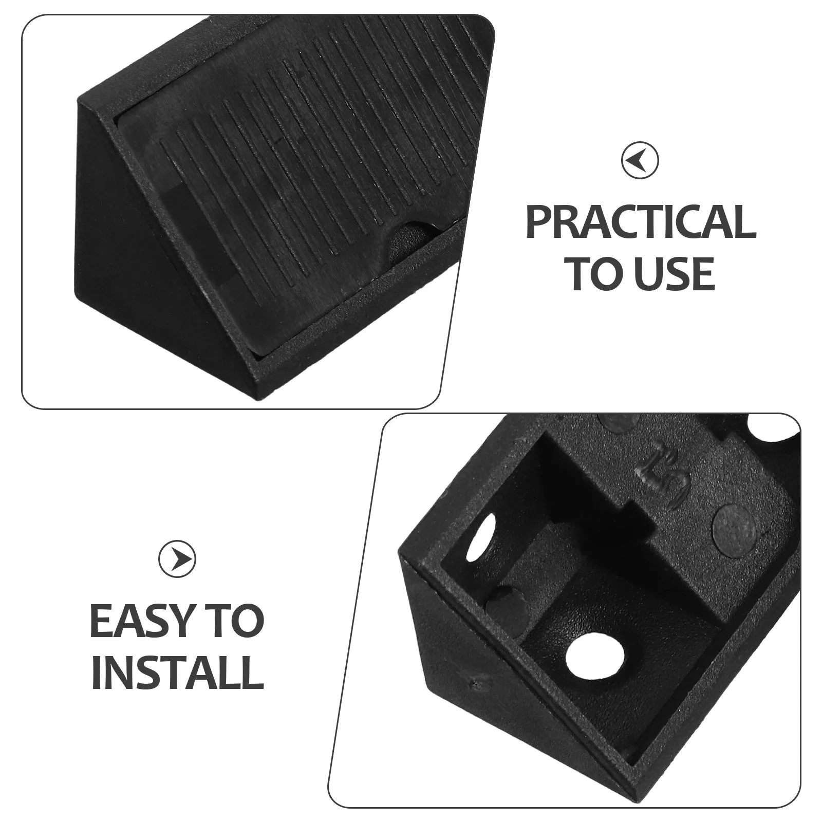 50 قطعة موصل الزاوية غطاء دعامة سميكة لخزانة خزانة الخشب مثلث قوس دعم الثقيلة #3