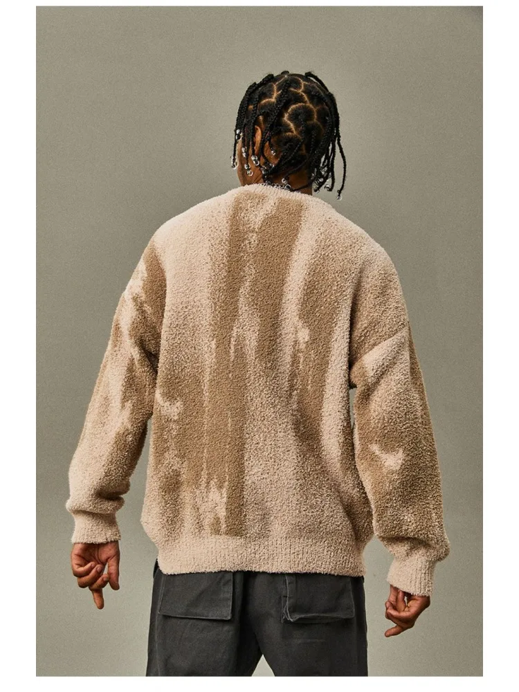 Luxury Gothic Vintage Sweater Pullover Men Hip Hop Harajuku Stripes Streetwear Y2k Clothes Tops Knit Sweather Couple Sweater New