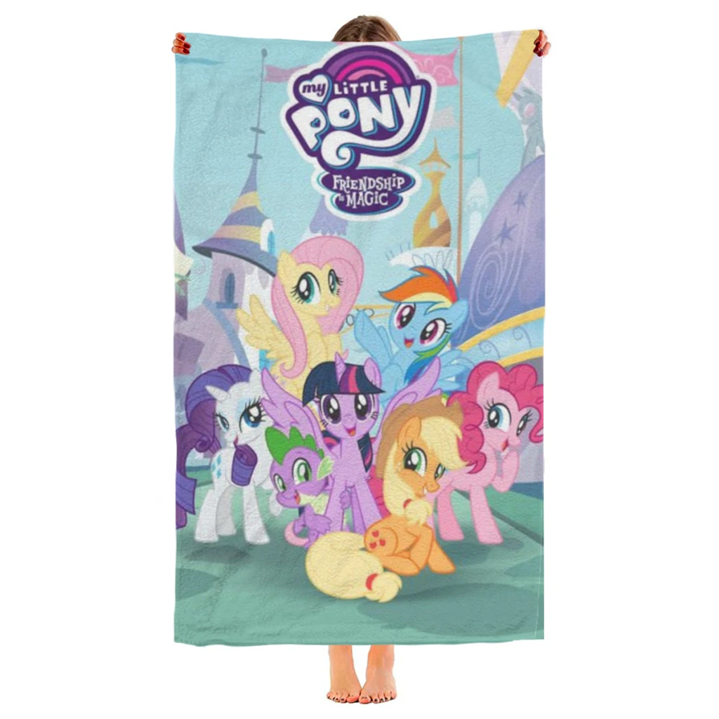 Littleed Ponyed Beach Towel  Poncho Bathing Towels Cover-ups Quick Dry Sand Free Yoga Spa Gym Pool