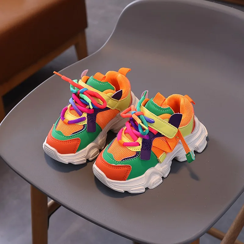 

Children Mesh Breathable Casual Sneakers Toddler Boys Girls TPR Sport Shoes Running Shoes Kids Tennis 3-14 Years Chunky Sneakers