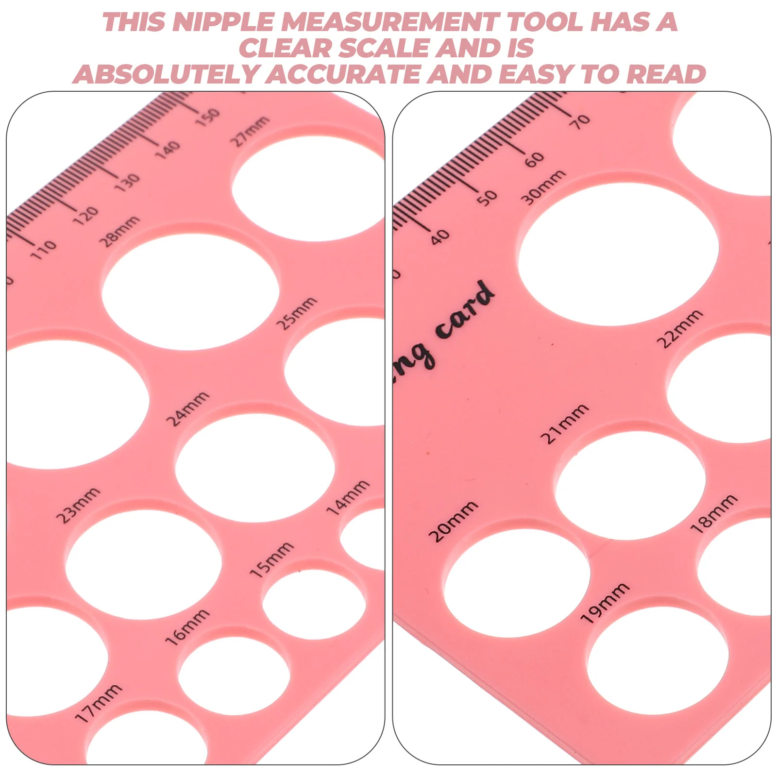 

1Set Silicone Measuring Tape Breast Flange Size Measurement Tool Compact Portable Accurate Flange Card