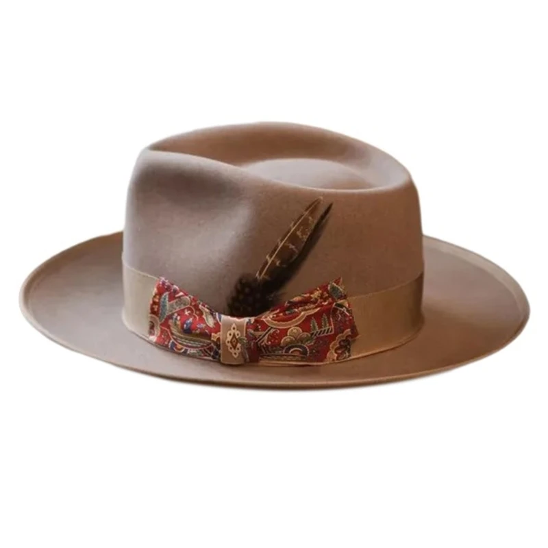 Fashion Panamas Hat Bowknot Cowboy Hats Unisex Theme Party Costume Fedoras Hat