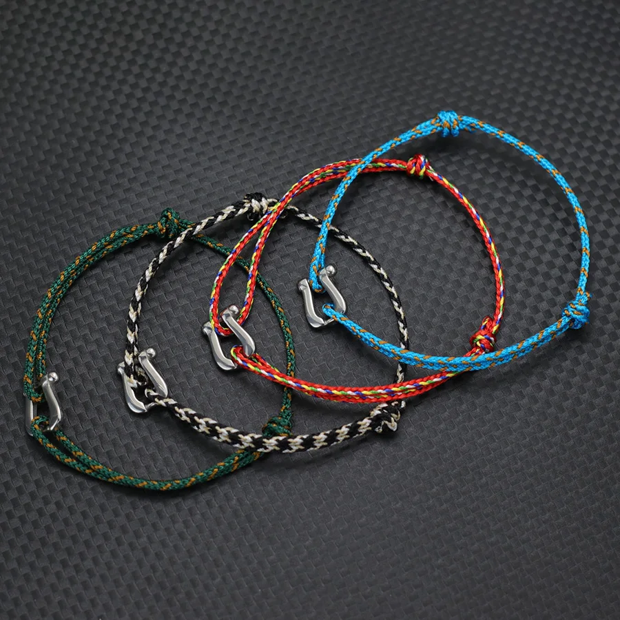 

New Lucky Red String Bracelet Men Women 4 Colors 2mm Thin Cord Leisure Versatile Accessories Handmade Couple Jewelry Adjustable