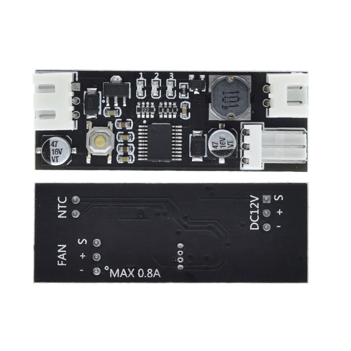 2X Single 12V 0.8A DC PWM 2-3 Wire Fan Temperature Control Speed Controller Chassis Computer Noise Reduction Module