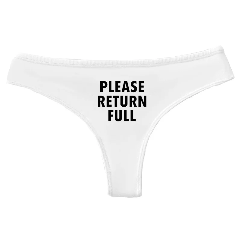 Cute PLEASE RETURN FULL Cotton Thong Breathable Women's G-string Comfortable Female Underwear Girls Hot Panties Sexy Lingerie - view 4