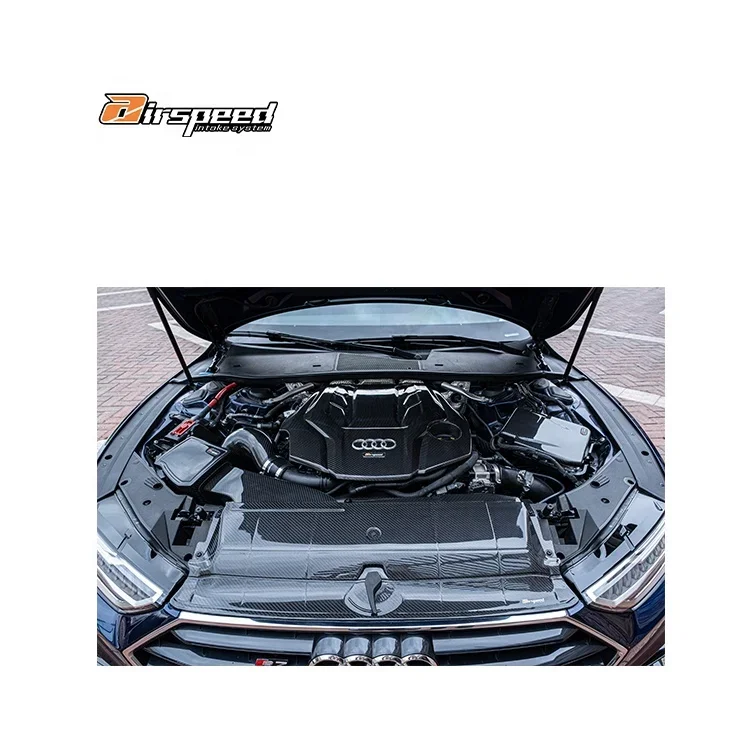 

Airspeed Brand 3K Twill Carbon Weave in Glossy Finish 100% Dry Carbon Fiber Cold Air Intake System for A6,A7 C8 3.0T