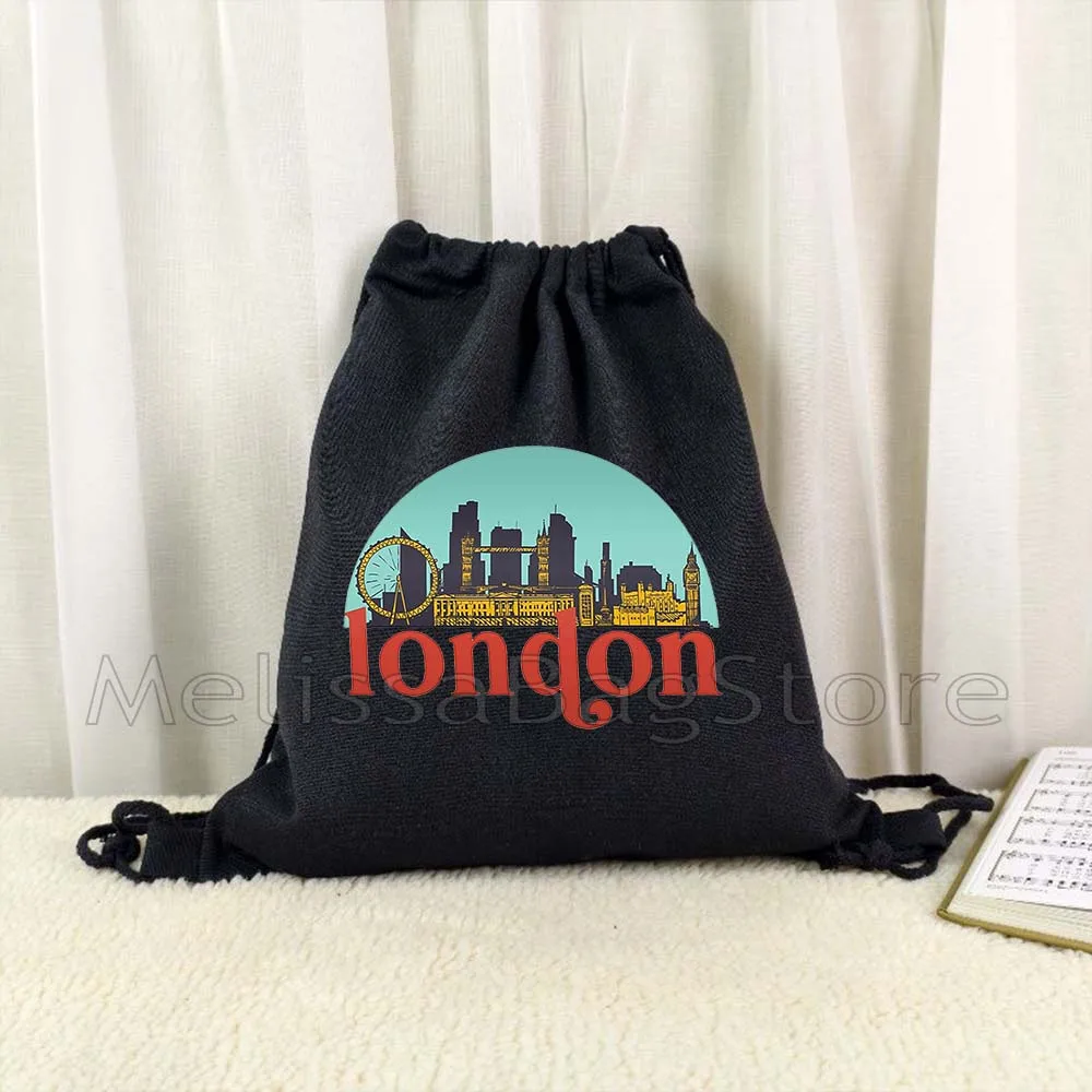

Лондон Дубай Париж Нью-Йорк Сеуль Бангкок Венеция городской пейзаж Стамбул Квебек Куала-Лумпур Холст Рюкзак на шнурке Сумки Сумка