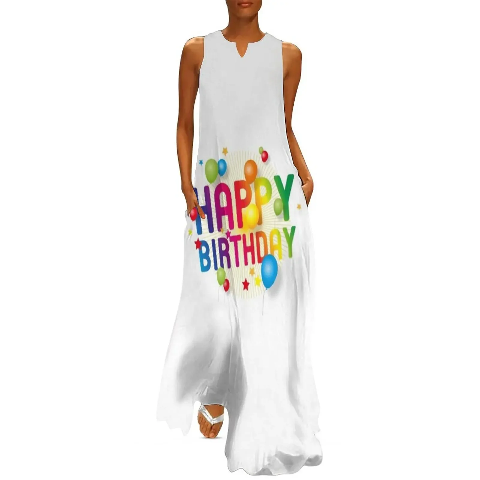 

happy birthday Long Dress clothes women's clothing korea stylish dress women elegant luxury Dress
