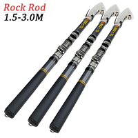 Ultralight Portable Telescopic Feeder Carbon Fiber Fishing Rod Spinning For Saltwater/Freshwater 3.0/2.7/2.4/2.1/1.8/1.5M