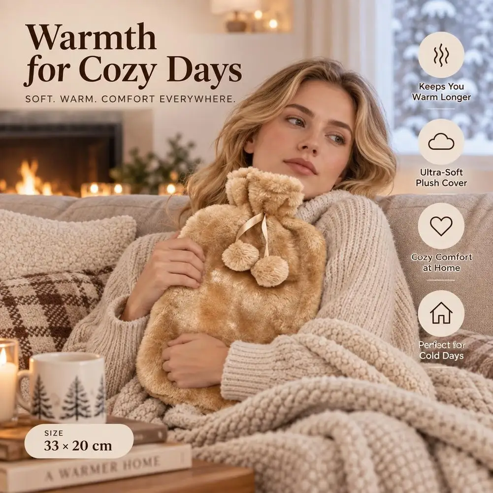 Removable Hot Water Bottle Cover Explosion Proof Cold-proof Protective Case Washable Leak-proof Covering Winter Accessories