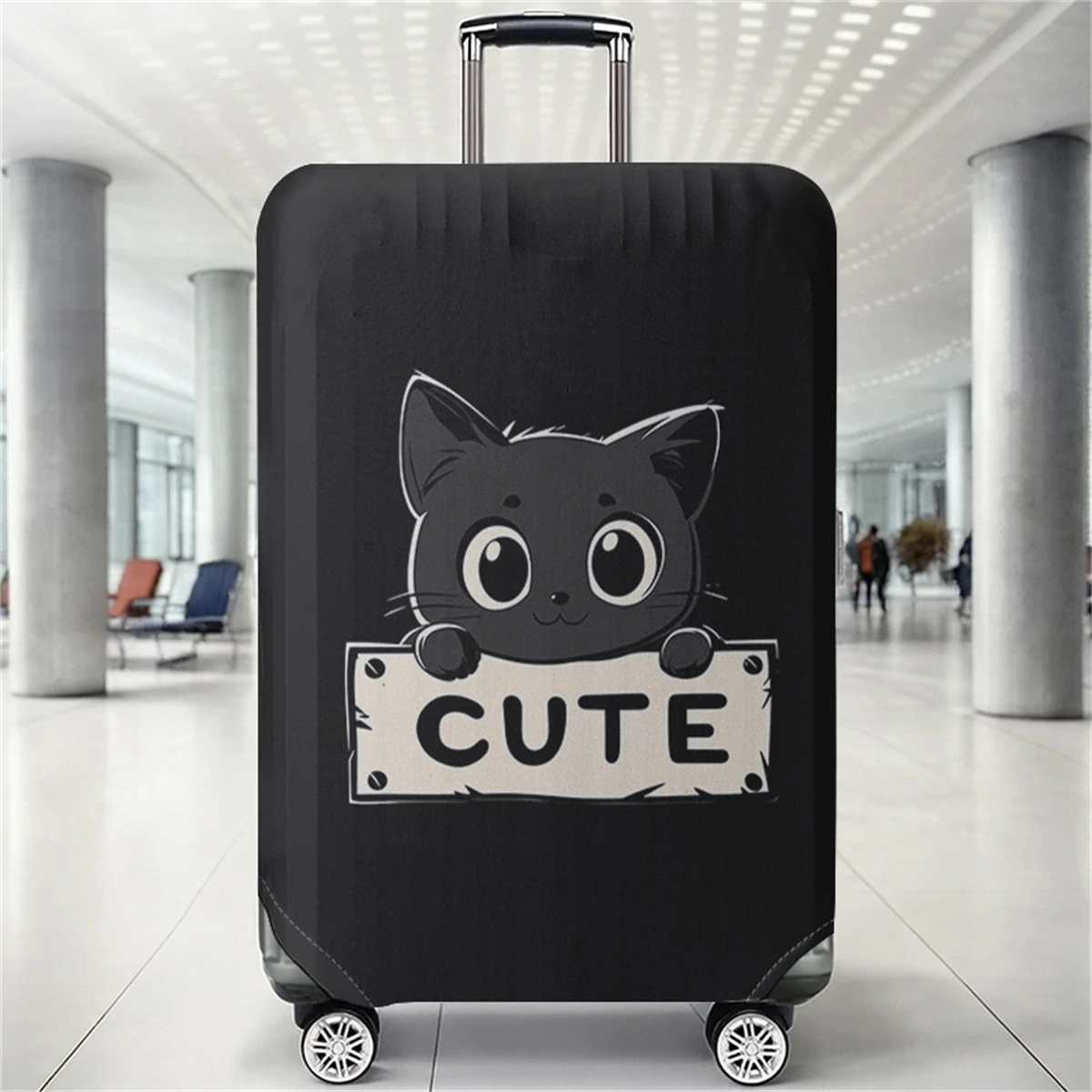 

Защитный чехол для багажа с кошачьим принтом, подходит для багажных чехлов размером 18-32 дюйма, чехлов для ручек багажа, дорожных аксессуаров.