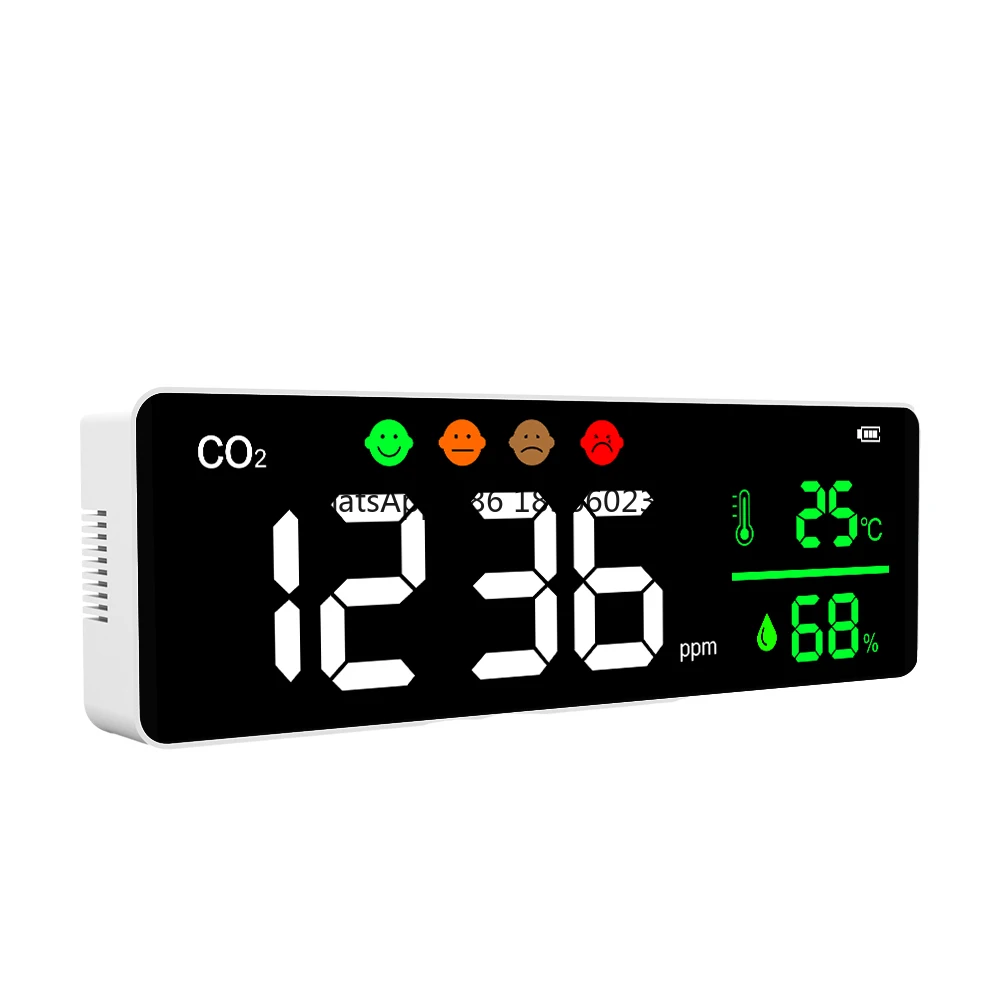 

Measurement Range 400 ppm~5000ppm -10 C~50 C 10% RH ~ 90% RH DM1306 Air Quality Monitor/Tester/Detector