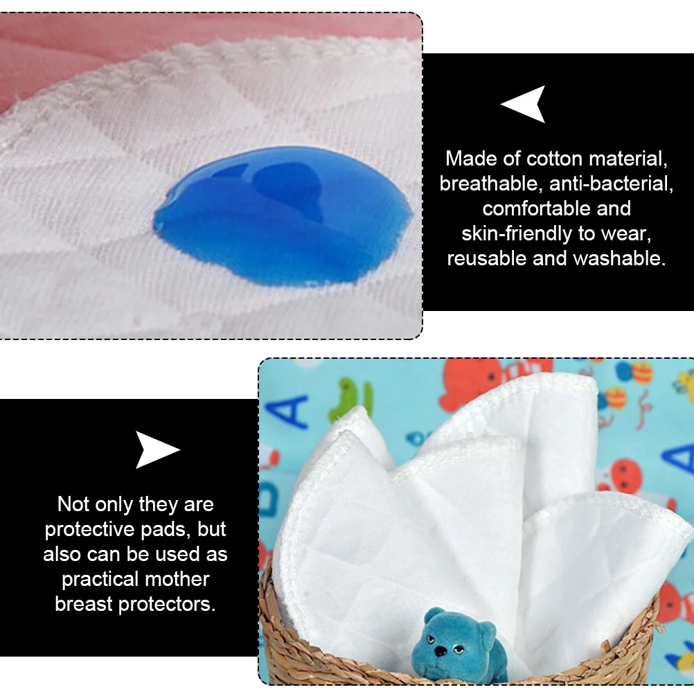16 قطعة منصات الرضاعة الطبيعية قابل للغسل قابلة لإعادة الاستخدام مانعة للتسرب الحصير للنساء الحوامل القطن منصات الثدي المضادة للانسكاب الثدي حصيرة #2