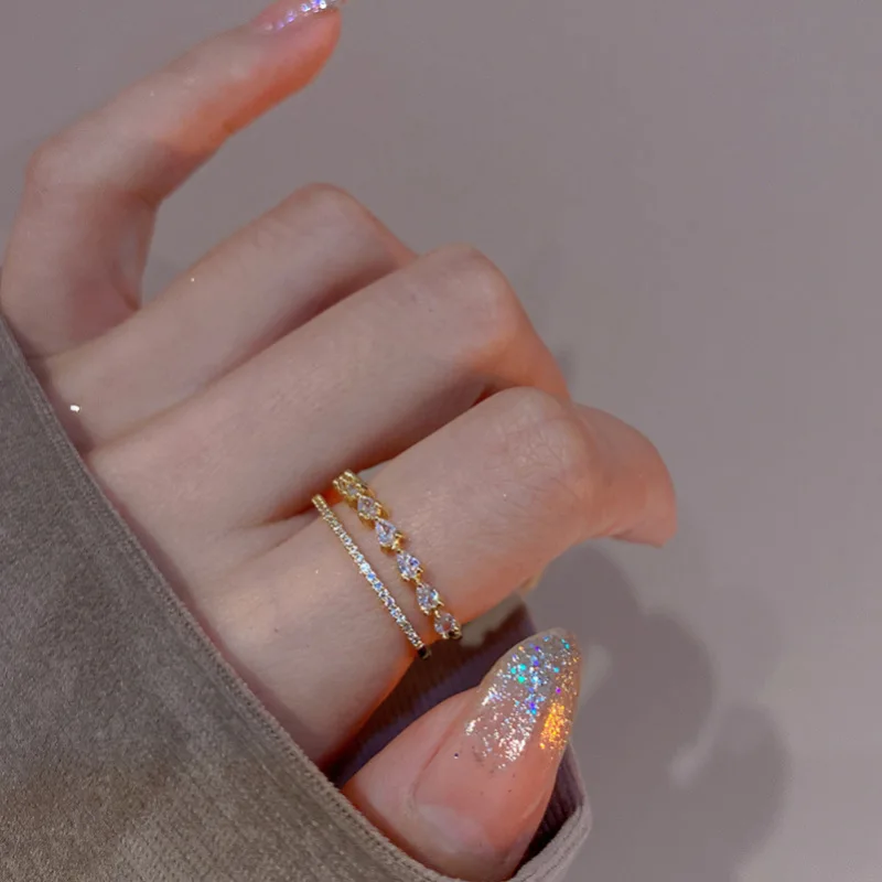 925 Sterling Silber Liebesherz Ausgehöhlter Ring für Frauen und Mädchen, Extrem Feiner Koreanischer Ins-Schmuck, Geschenk, Dropshipping – Detail 27