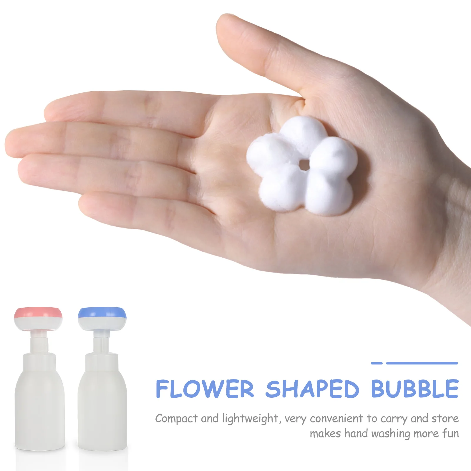 

2 Pcs Foaming H Dispenser PET Material Soap Bottles Refillable Travel Size Empty Cosmetics Bottle Foam Maker