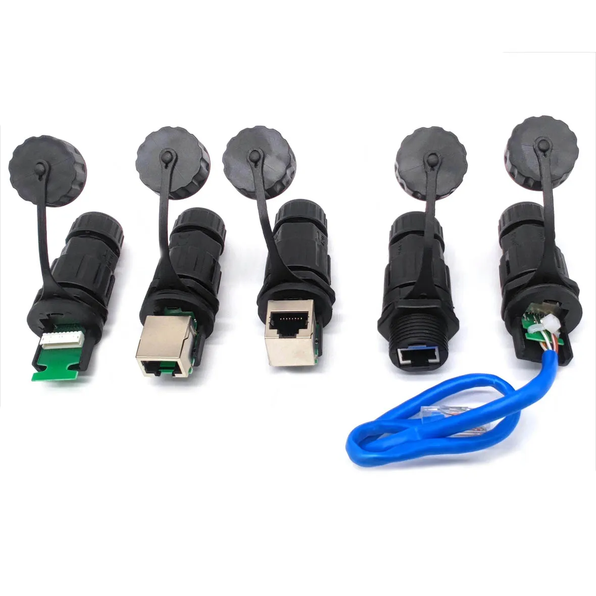 IP68 Waterdichte RJ45 Extension Converter Kabel Connector CAT5/6  Kabel Socket Through Connector Adapter Coupler