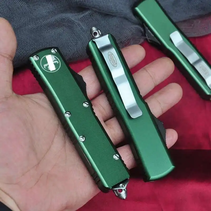 

Micro UTX85 UT Series OTF Tech Knife Ultra DE/Tanto/Drop D2 Blade Кемпинг Открытый Карманные Ножи Алюминиевая Ручка с ЧПУ Инструменты EDC