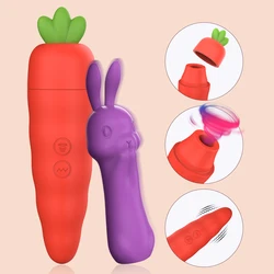 Rabbit Vibrator Vagina G-Spot Clitoris Stimulator For Adult Women Carrot Sex Toys Sucking Vibrator Suckers Vacuum Stimulator