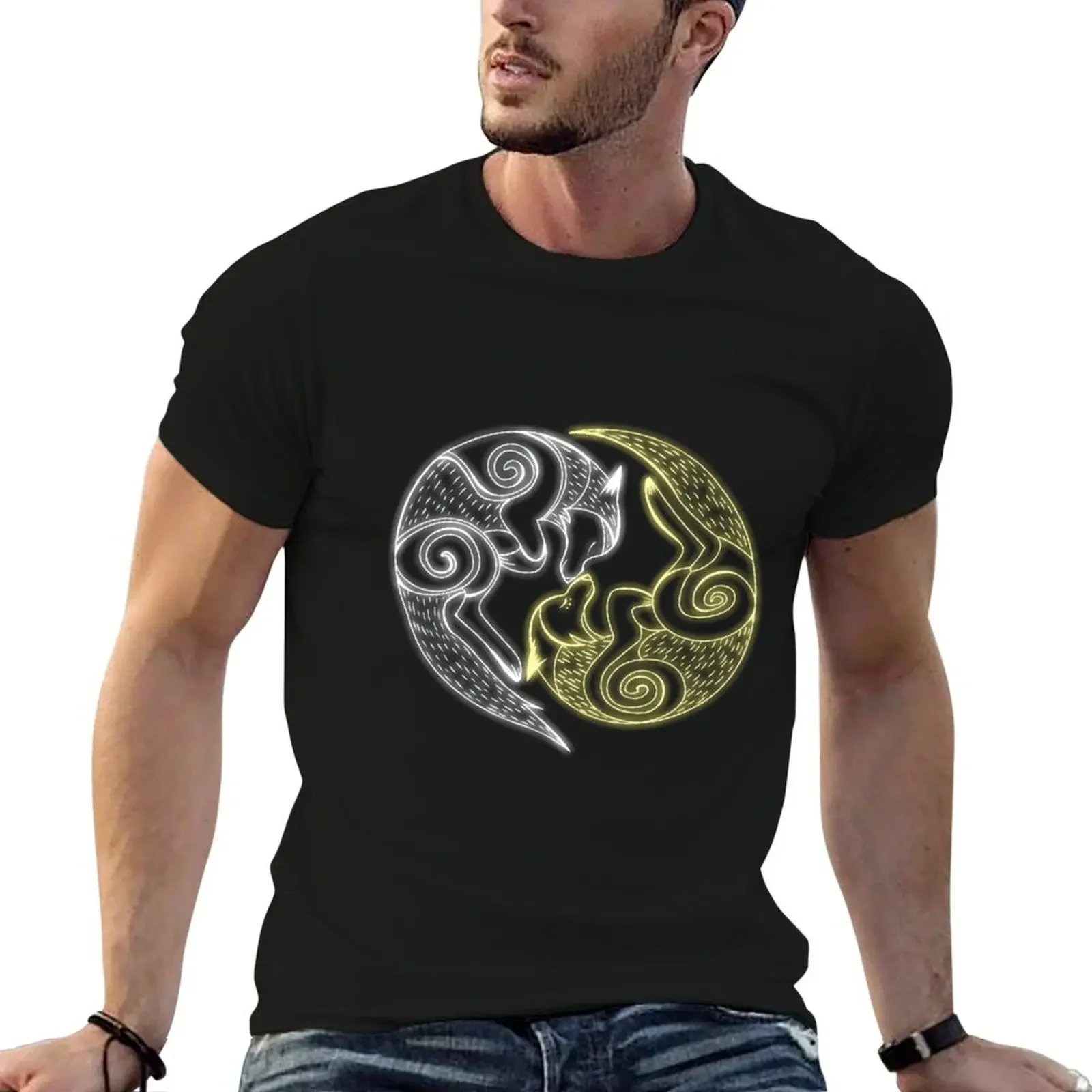 Robyn & Mebh - Wolfwalkers - Silver and Gold - Glitter T-Shirt oversized t shirt graphic t shirts designer t shirt men