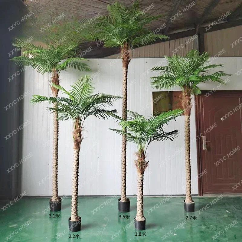 

Imitation Coconut Tree Coconut Needle Kwai Tree Garden Landscape Decoration Tropical Green Plant Potted Artificial Palm Small