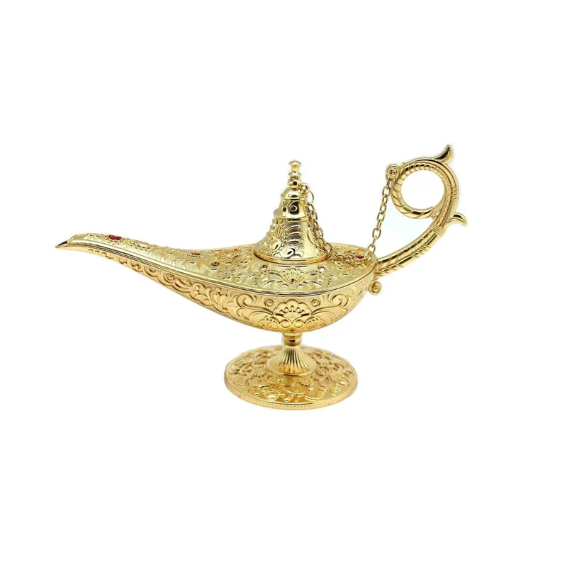 20cm Aladdin Magic Lamp Zinc Alloy Desktop Decoration Simple Home Decor Gift