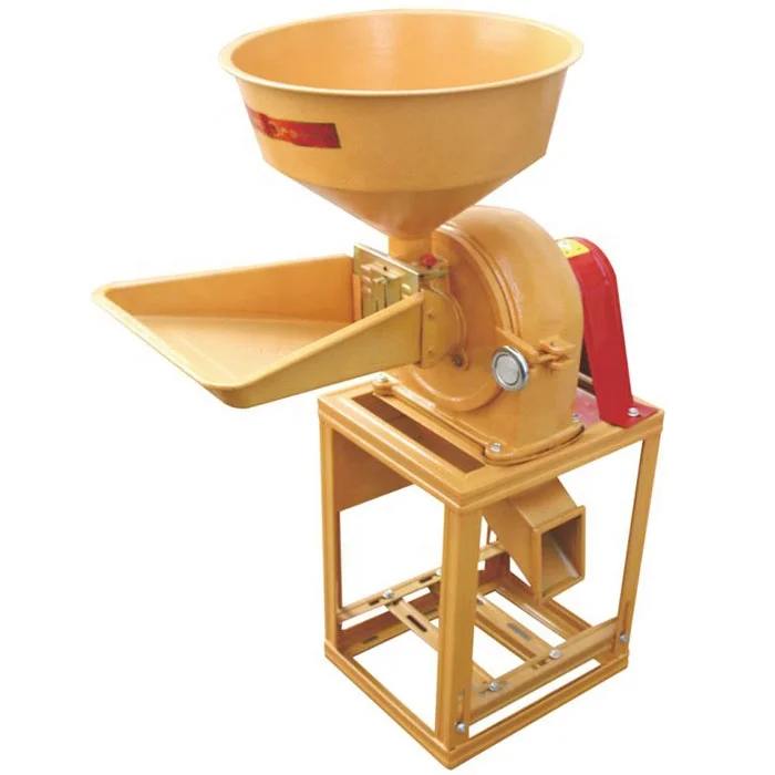 【Hot】Multifunction Two Feed Port Small Poultry Feed Mill Grinder/Corn Wheat Grain Crushing Machine/Soybean Maize Disk Milling Ma
