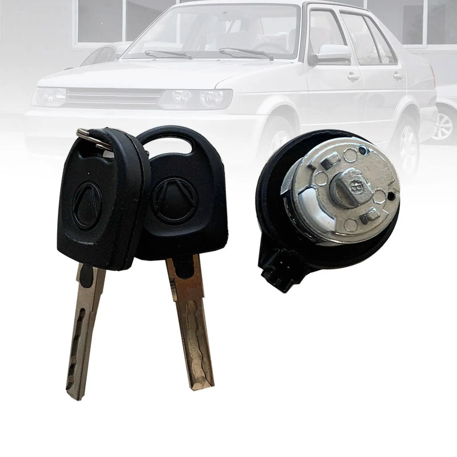 For Seat Leon Ibiza / VW New Ignition Lock Barrel Cylinder Immobilizer & 2 Keys 8E0905855A 8E0905855C