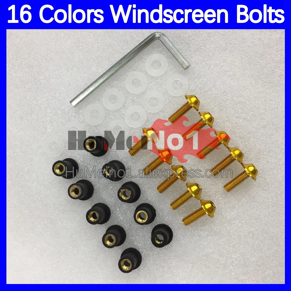 31pcs Motorcycle Windscreen Bolts For HONDA VTR1000F SuperHawk VTR 1000 F 1000F 97 98 99 00 01 02 03 05 Windshield Screws Nuts