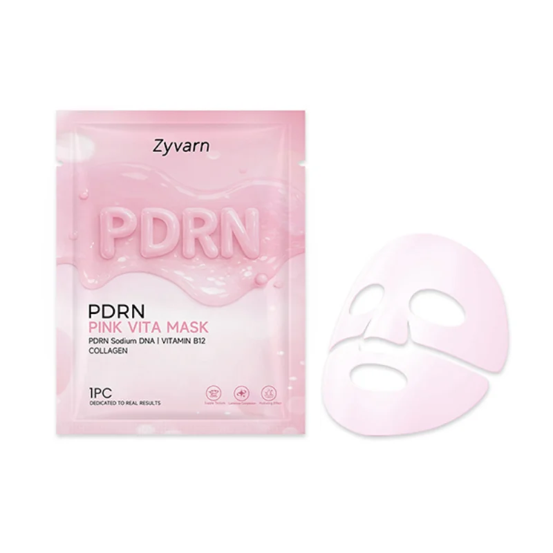

1/3/5pcs PDRN Pink Collagen Mask Korean Vitamin B12 Skincare, Lifts & Firms Skin, Daily Hydrating Facial Sheet Mask