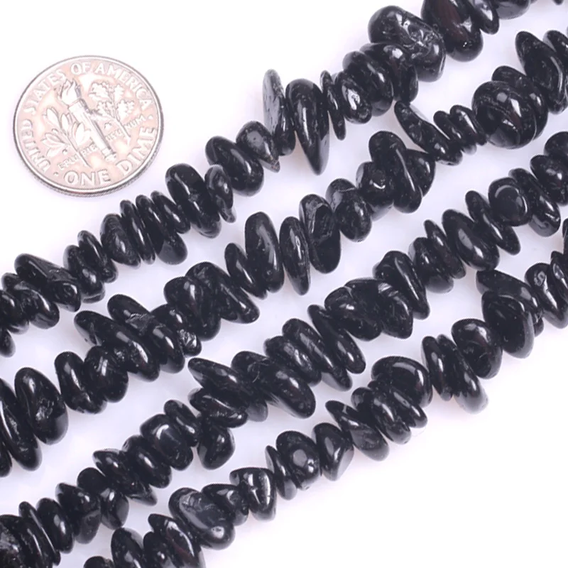 7x13mm Freeform Black Tourmaline Beads Natural Stone Beads DIY Loose Bead For Jewelry Making Strand 15 Inches Wholesale