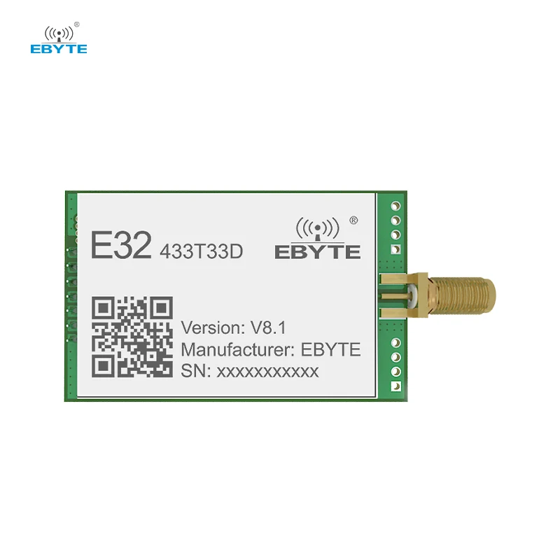 Módulo de espectro extendido LoRa 433MHz EBYTE E32-433T33D de larga distancia 16km 33dBm SMA-K DIP UART Módulo inalámbrico de activación por aire