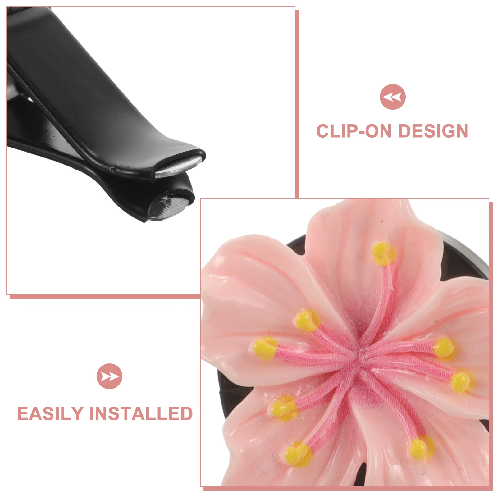 

Air Freshener Vent Clip Flower Design Wear Resistant For Car Fragrance Decorative Auto Vent Clips Cute Car Accessories For