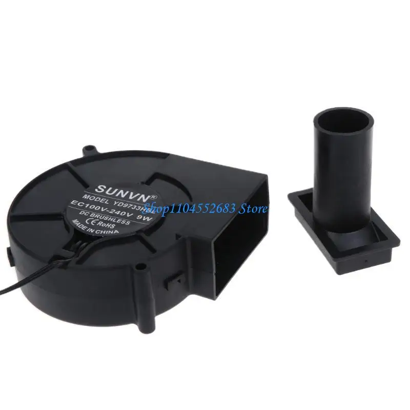 Y6GD 100-240V AC مروحة منفاخ مدعومة 9733 مع كابل 26 سم لنزهة شواء الطهي #1