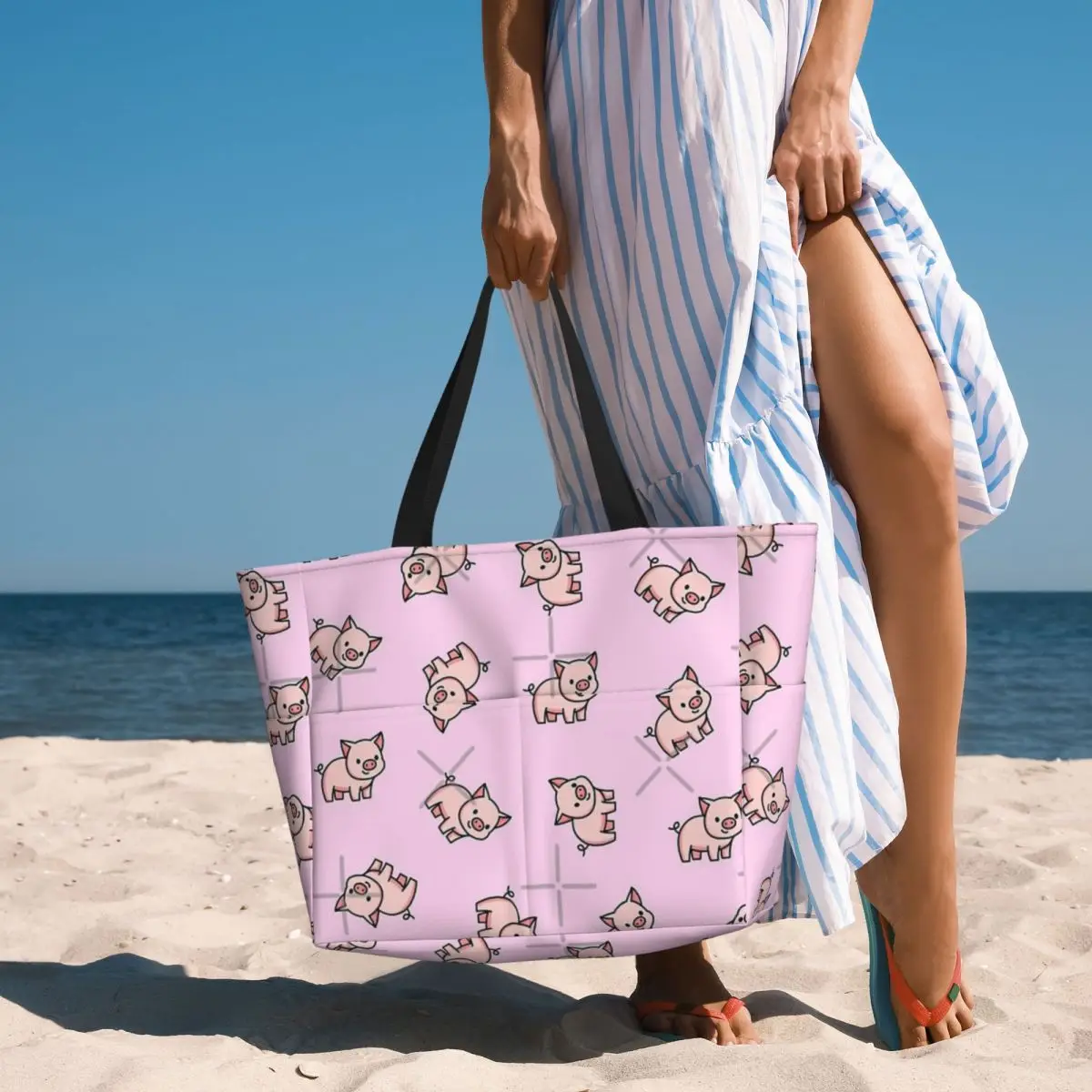 Borsa da viaggio da spiaggia di maiale, borsa a tracolla per regali di Shopping popolari modello Multi-stile