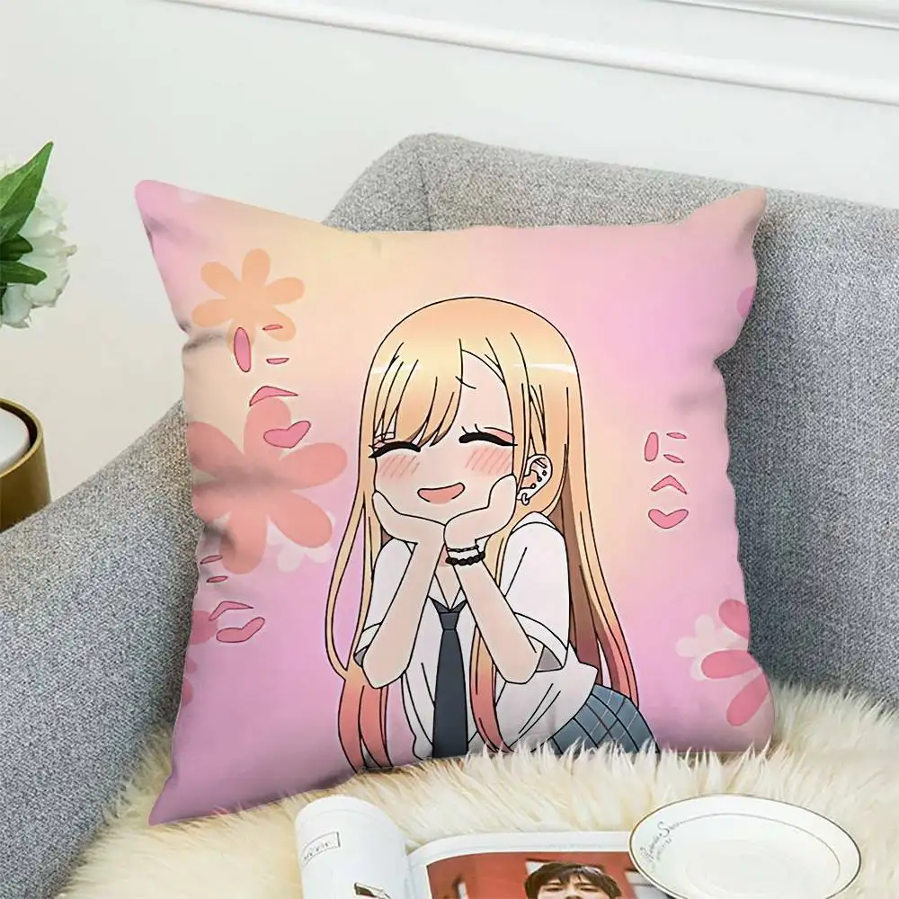 

Anime Kitagawa Marin Pillow Case Double-Sided Printing Cushion Cover 45x45 Decorative Cushions Sofa Home Decor Soft Pillowcase