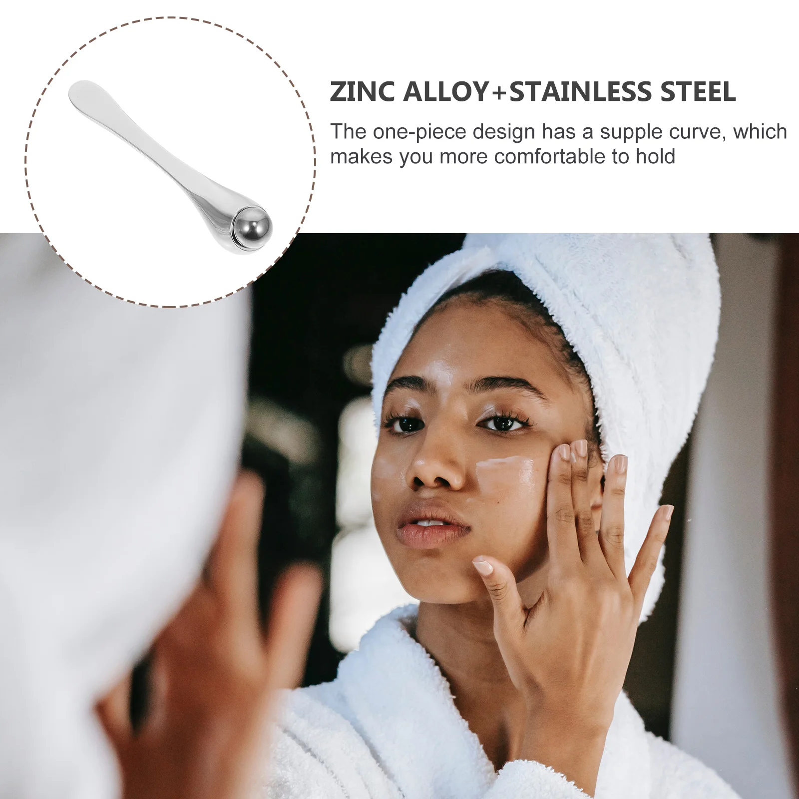 

1Pcs Eye Massager Anti-Aging Beauty Device Design for Dark Circles Puffiness Eye Cream Applicator Tool