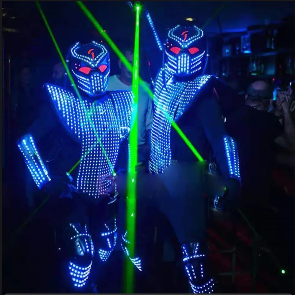 Free Shipping Traje de Robot LED Light Costume Clothing High Heel Predator led Costume