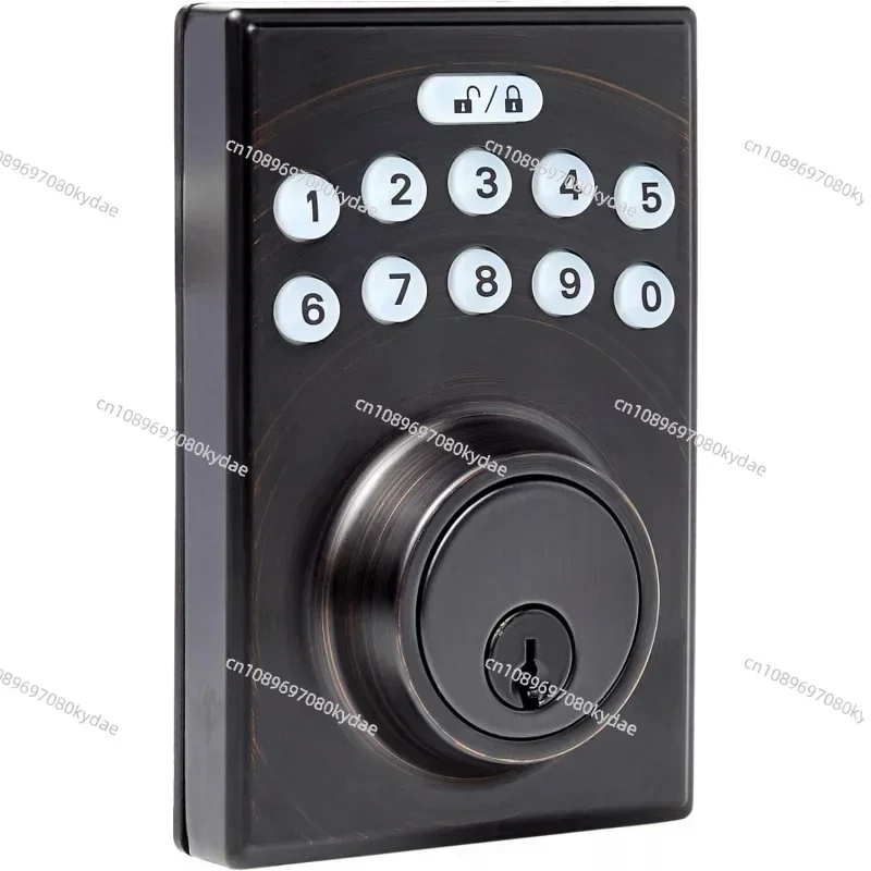 Electronic Keypad Deadbolt Door Lock with Touch-Control Keyless Entry, Keyed Entry Option, Contemporary,Bronze