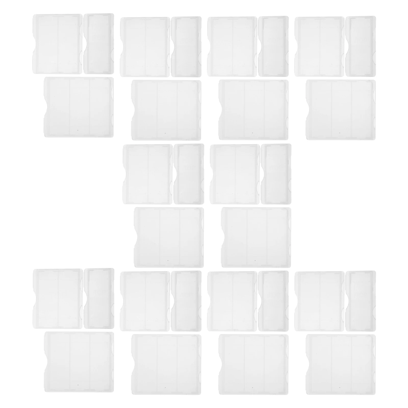 

30 Pcs Slide Protection Box Microscope Container Glass Holder Slider Storage Slideshow Clear Plastic Rectangle Organizer