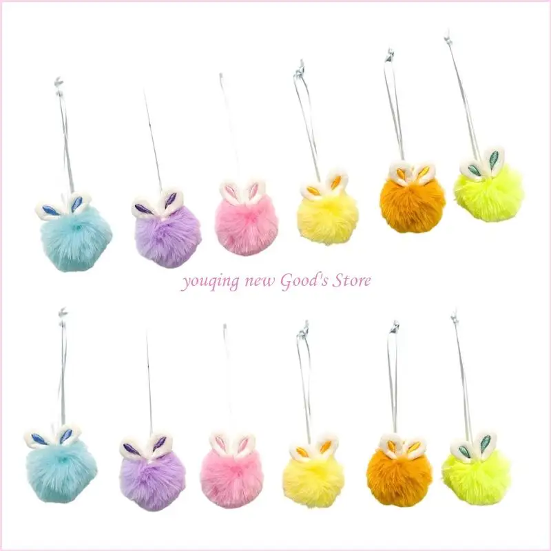 

57QA Easter Rabbit Hanging Ornament Colorful Rabbit Ornament Easter Tree Decorations