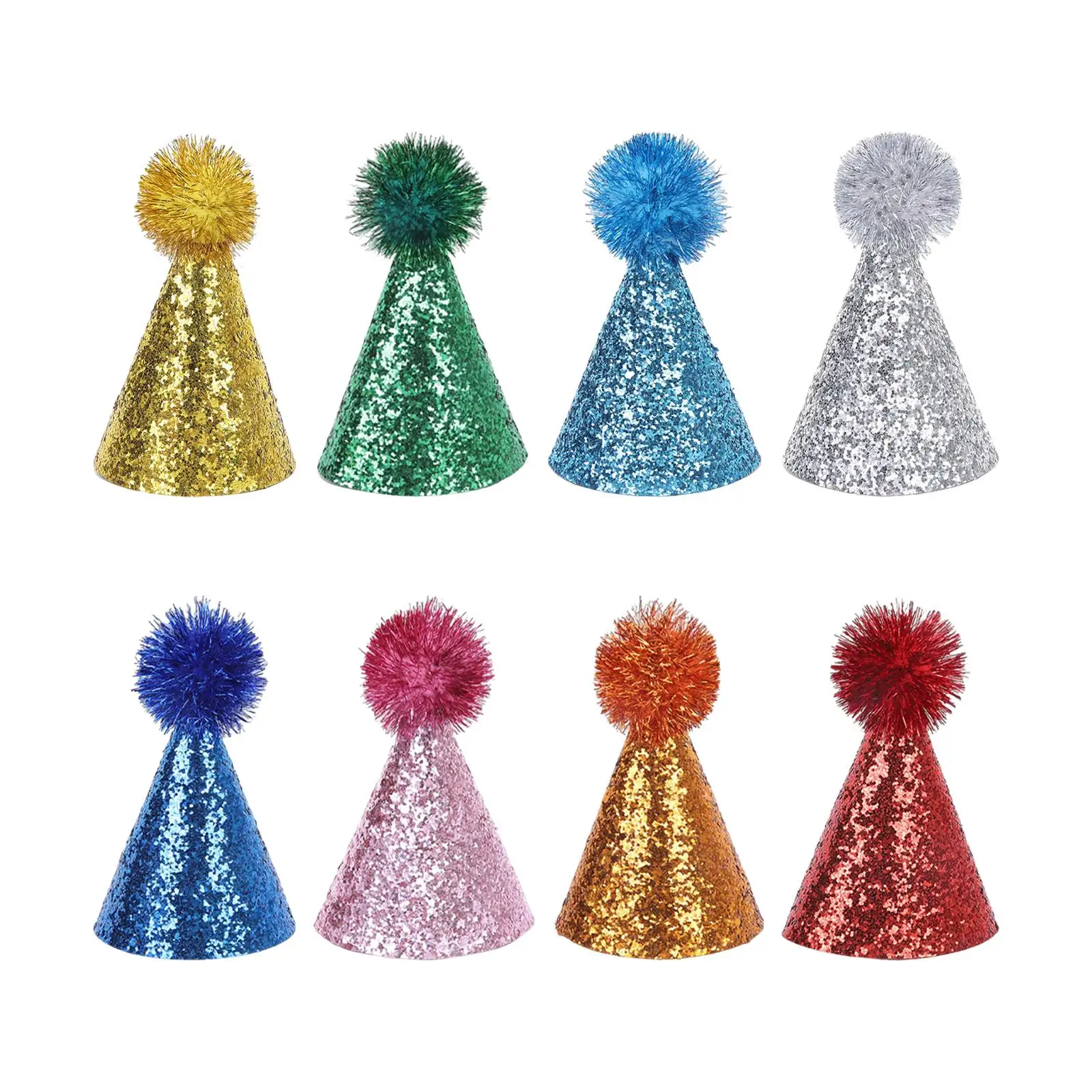 Dog Cat Party Hat Shiny Topper Adjustable Cap for Puppy Birthday Decoration Pet Headwear Pack Dog Cat Party Hat Shiny Topper Adjustable Cap for Puppy Birthday Decoration Pet Headwear Pack