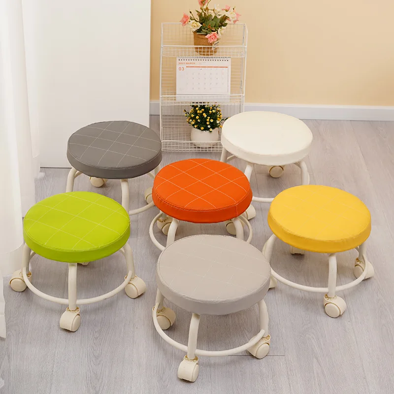 Universal wheel low stool cheap lazy chair chair network red back support waist swivel chair daily ground pulley stool