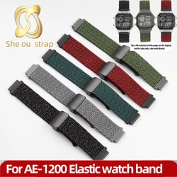 18mm Nylon Watch Strap AE1200 For Casio AE-1200/AE-1300/AE-W-216 AE1300 SGW400 AQ-150W Watchband ae1200 Canvas Men's Accessory