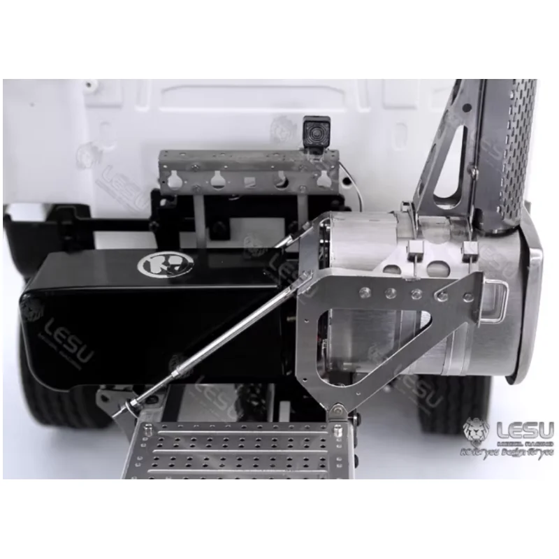 RC 1/14 LESU Metall-Auspuffkamin für Tamiya Muldenkipper für SCANIA MAN VOLVO Tripper Truck DIY Zubehör – Detail 6